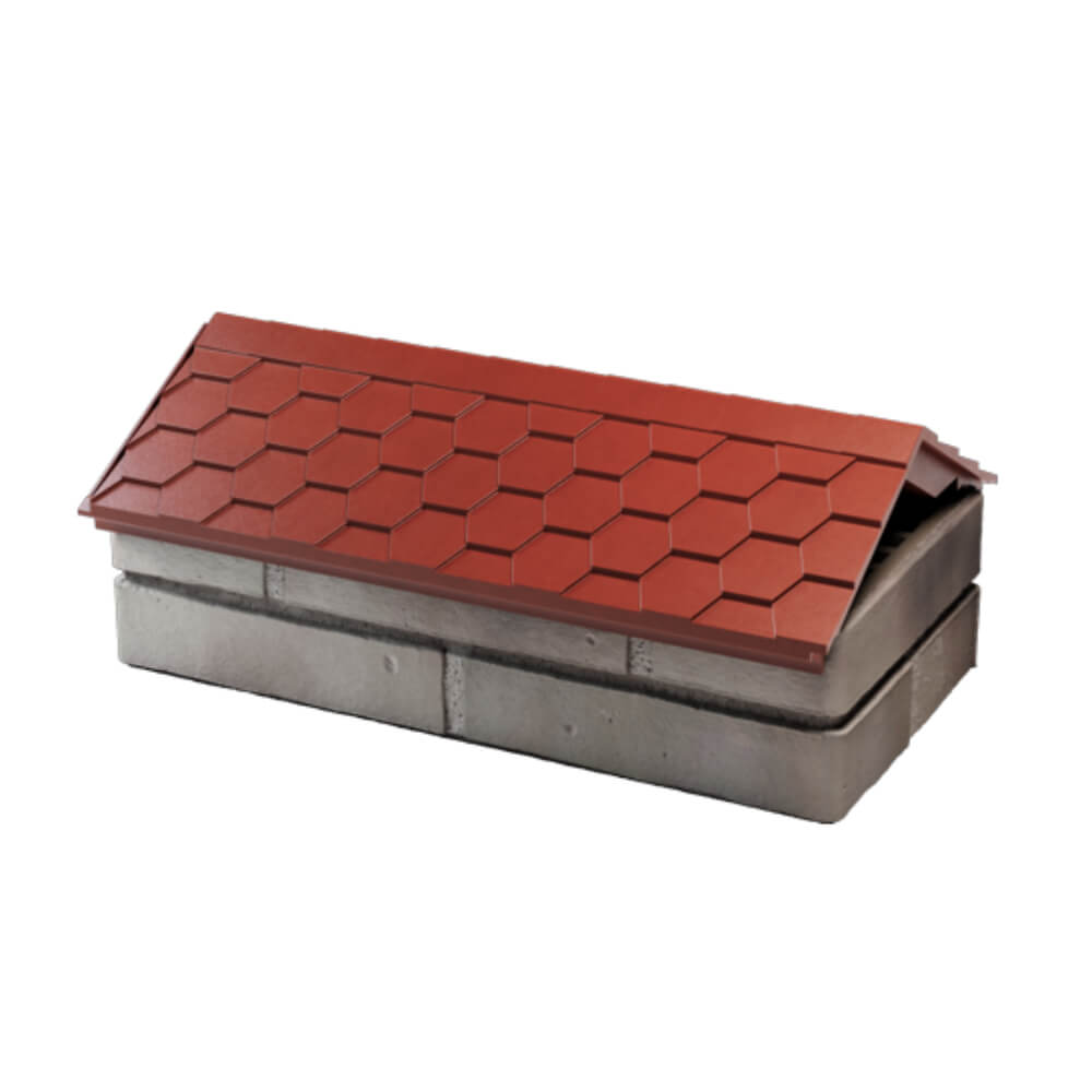 Парапет Zking Эверест Красный с посадкой на 1 кирпич (200/225/255мм)